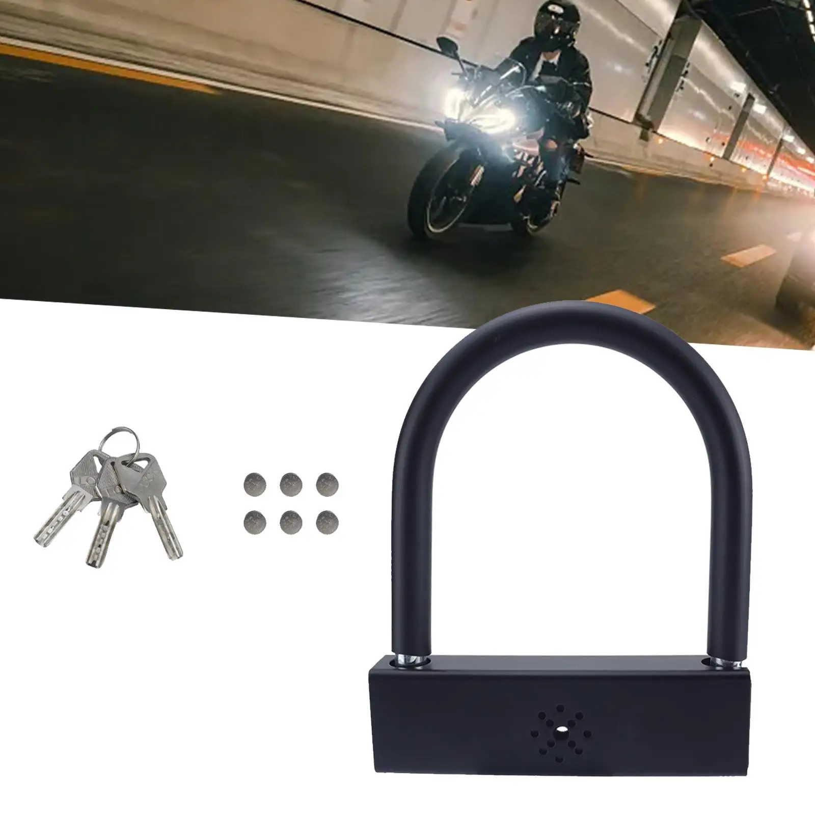 Alarm U Lock Riding Bicycles Outdoor Gate Outside Motorbike Bike Theftproof