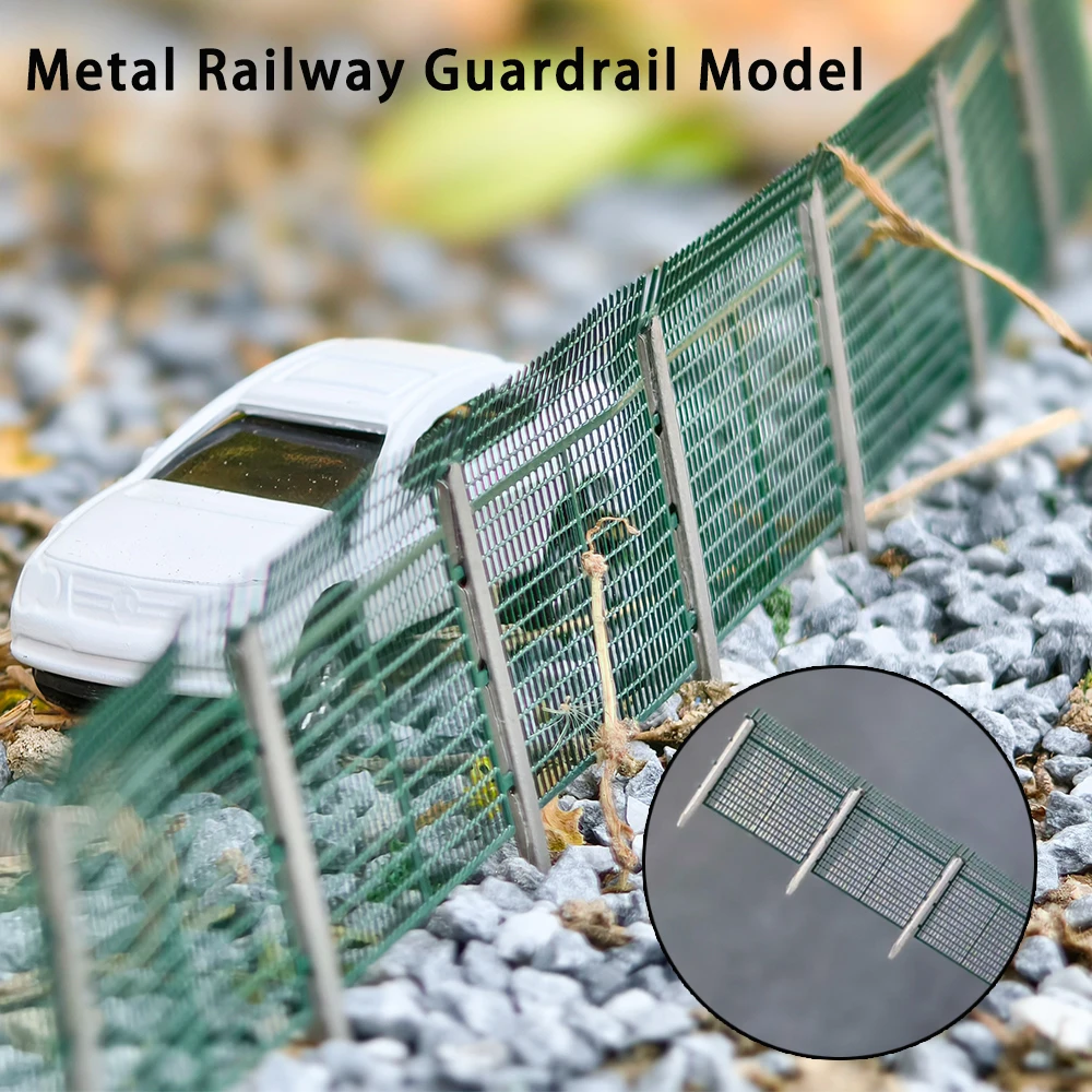 8.5cm/17.5cm N Scale 1:150 Miniature Protective Metal Fence Model Guaedrail For Railway Train/Sand Table/Military Scene Material