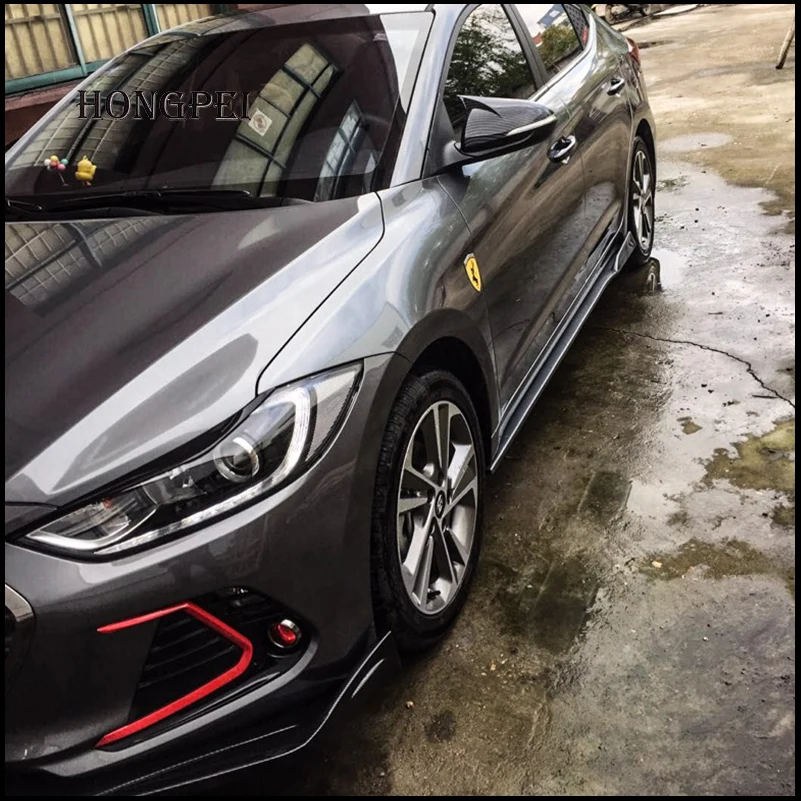

For Hyundai Elantra Avante 2016 2017 Front Bumper Grille Fog Light Lamp Vent Frame Cover Sticker Trim Decoration Auto Patrs