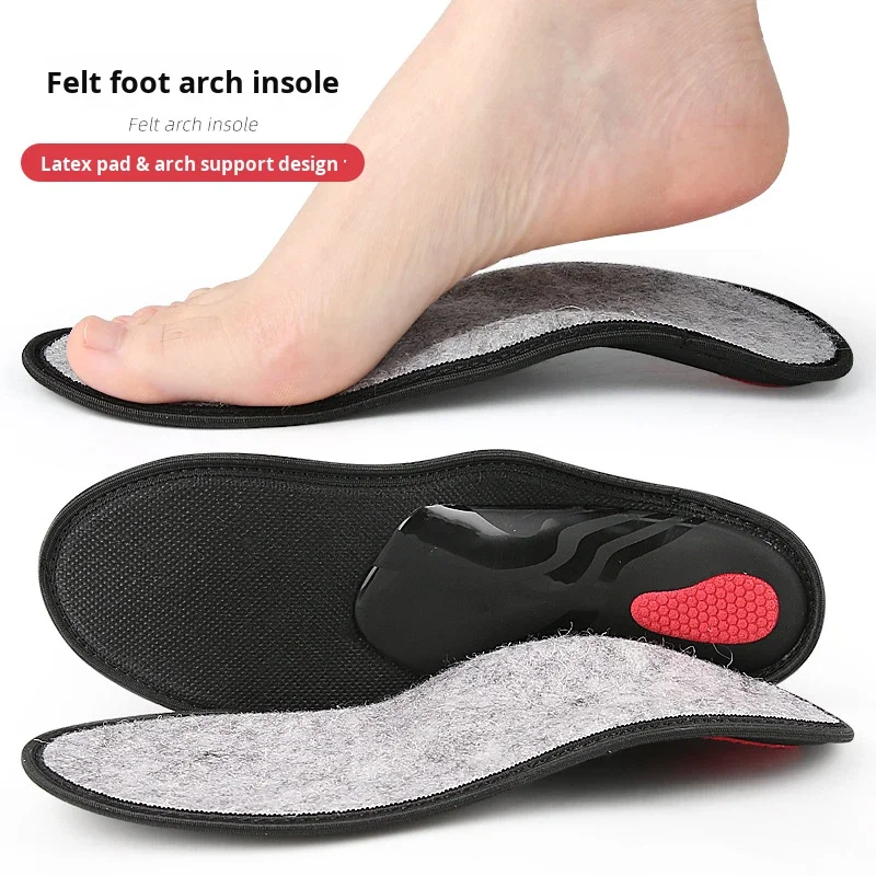 Orthopedic Felt Arch Support Sports Insole XO Type for Leg Arch Collapse Inner And Outer Eight Shape