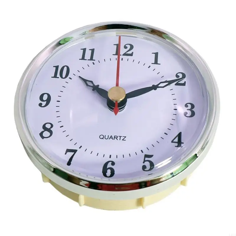L43A Embedded Crafts Clock Diameter 80mm Clock for Head Silver Arabic Characte