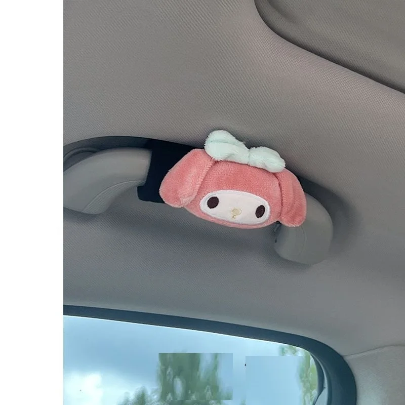 

Чехлы на подлокотники на крышу автомобиля в стиле аниме «Hello Kitty», мягкие чехлы на ручку на крышу автомобиля Sanrio, автомобильные аксессуары для интерьера, подарки для интерьера