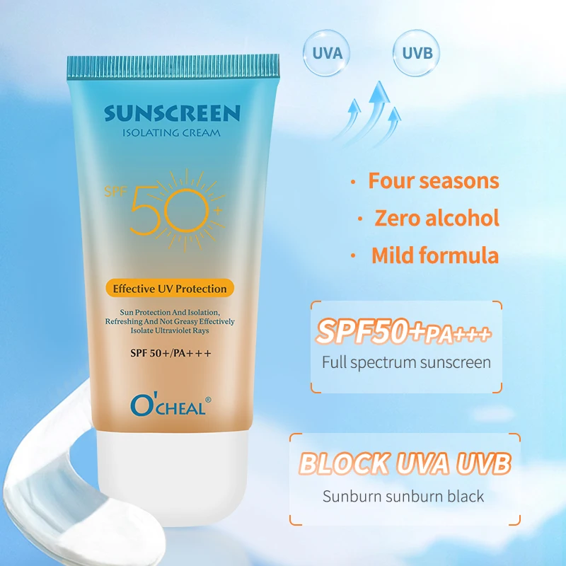 O'CHEAL 60g SPF50+ Sunscreen Moisturizer Sun Cream Refreshing Non Greasy Effectively Preventing UV Rays Protection Cream