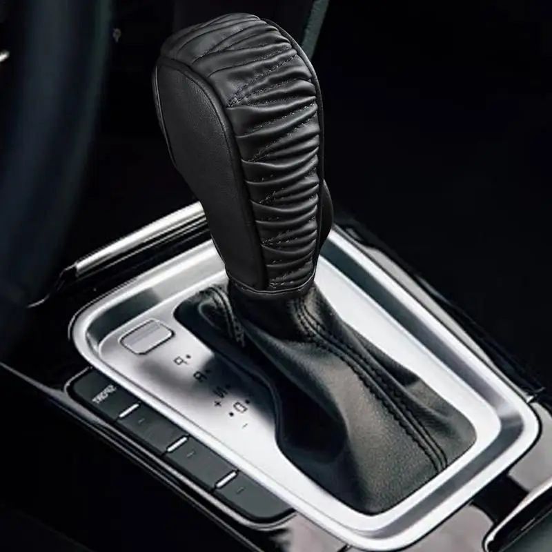 car Gear Shift Protector cover Artificial Leather Car Shift Knob Cover auto Shifter Lever Sleeve Protector For Car Interior