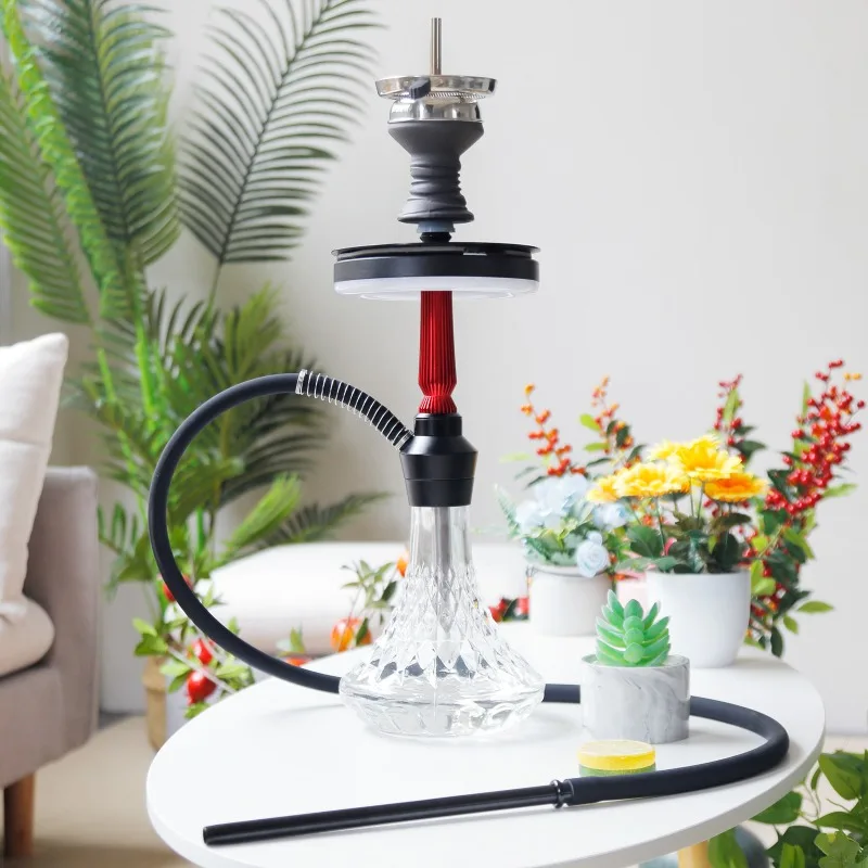 

Hookah Bar Nightclub LED Light Ring Metal Hookah