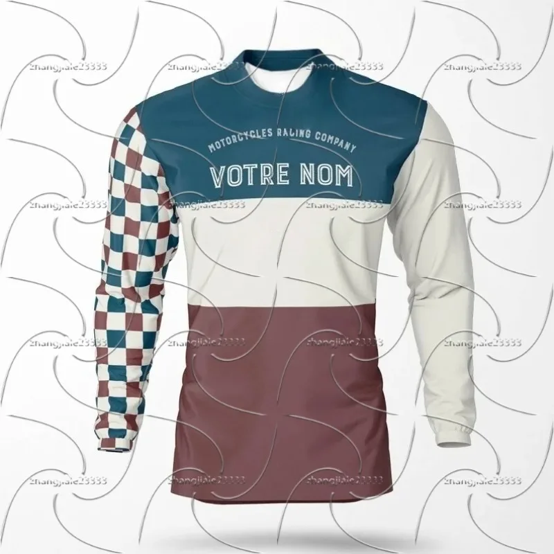

New Autumn Retro Off-road Motorcycle Sports Shirt Long Sleeved T-shirt Outdoor Breathable Quick Drying Riding Suit