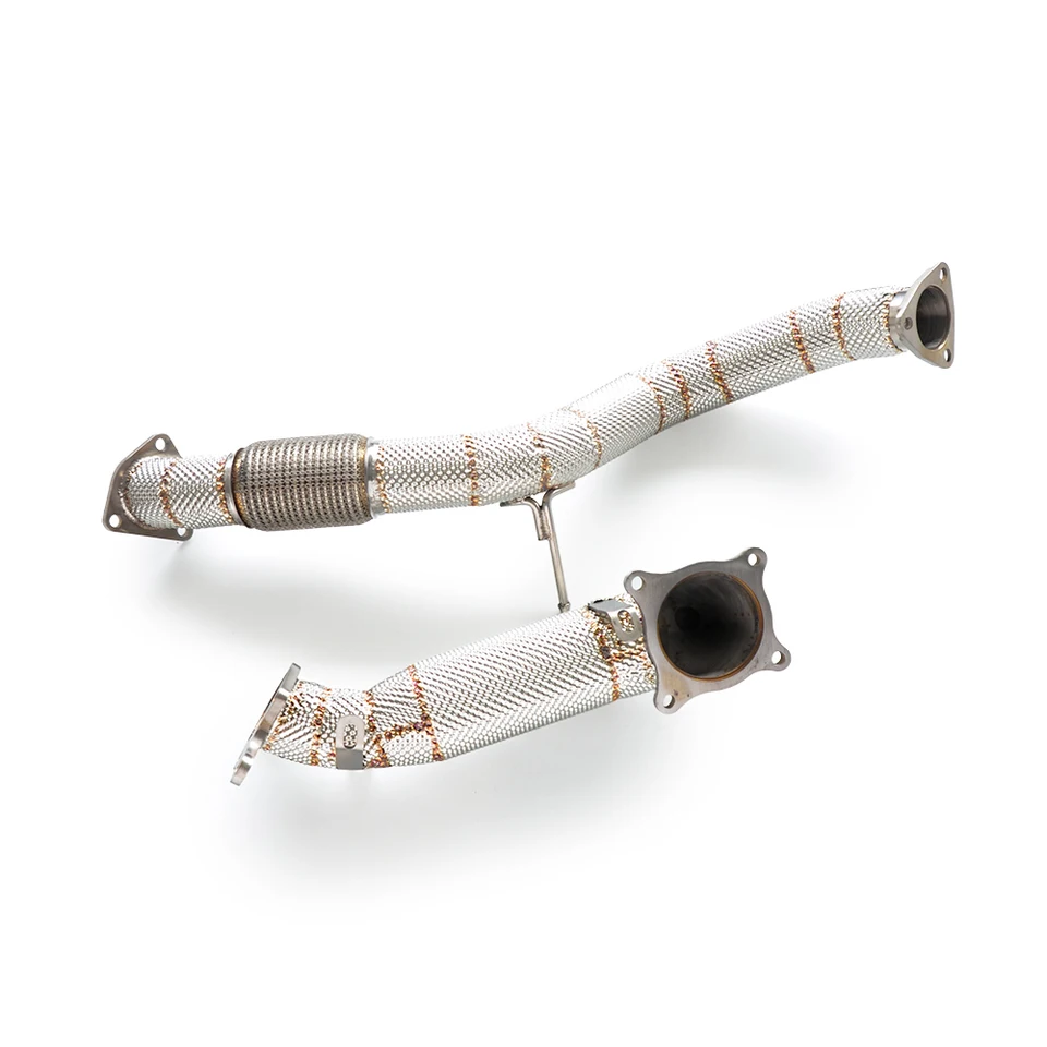 

Performance Stainless Steel Sports Exhaust Downpipe Converter With Insulator For Honda Civic TYPE-R FL5 2.0T 2022-2024