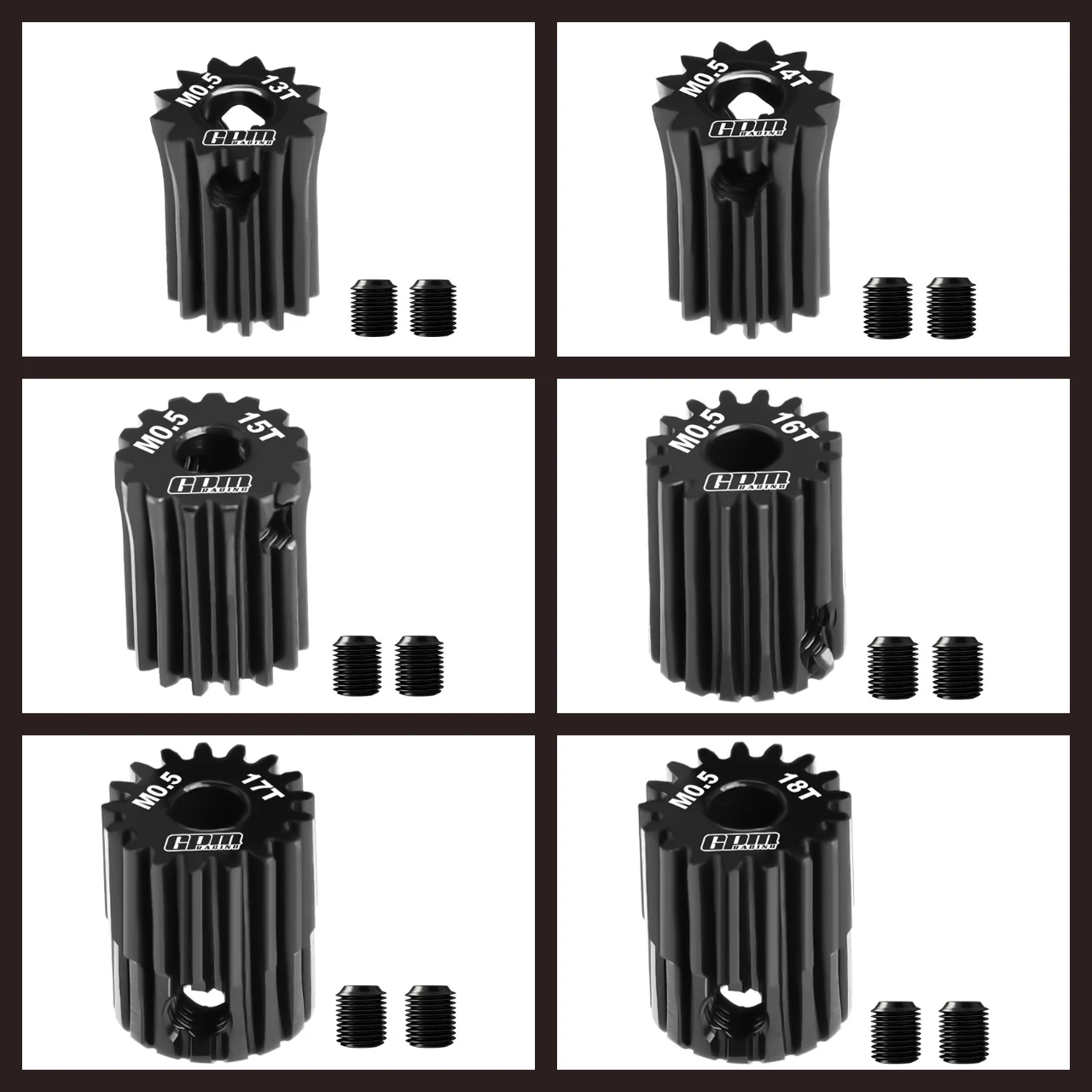 

Стальная шестерня двигателя GPM 40Cr, 13-23 зуба (модуль: 0,5 мм, диаметр зуба двигателя: 3,175 мм)