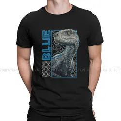 Jurassic Park Dinosaurs Film Pure Cotton TShirt Blue  Elegant T Shirt Leisure Men Clothes New Design