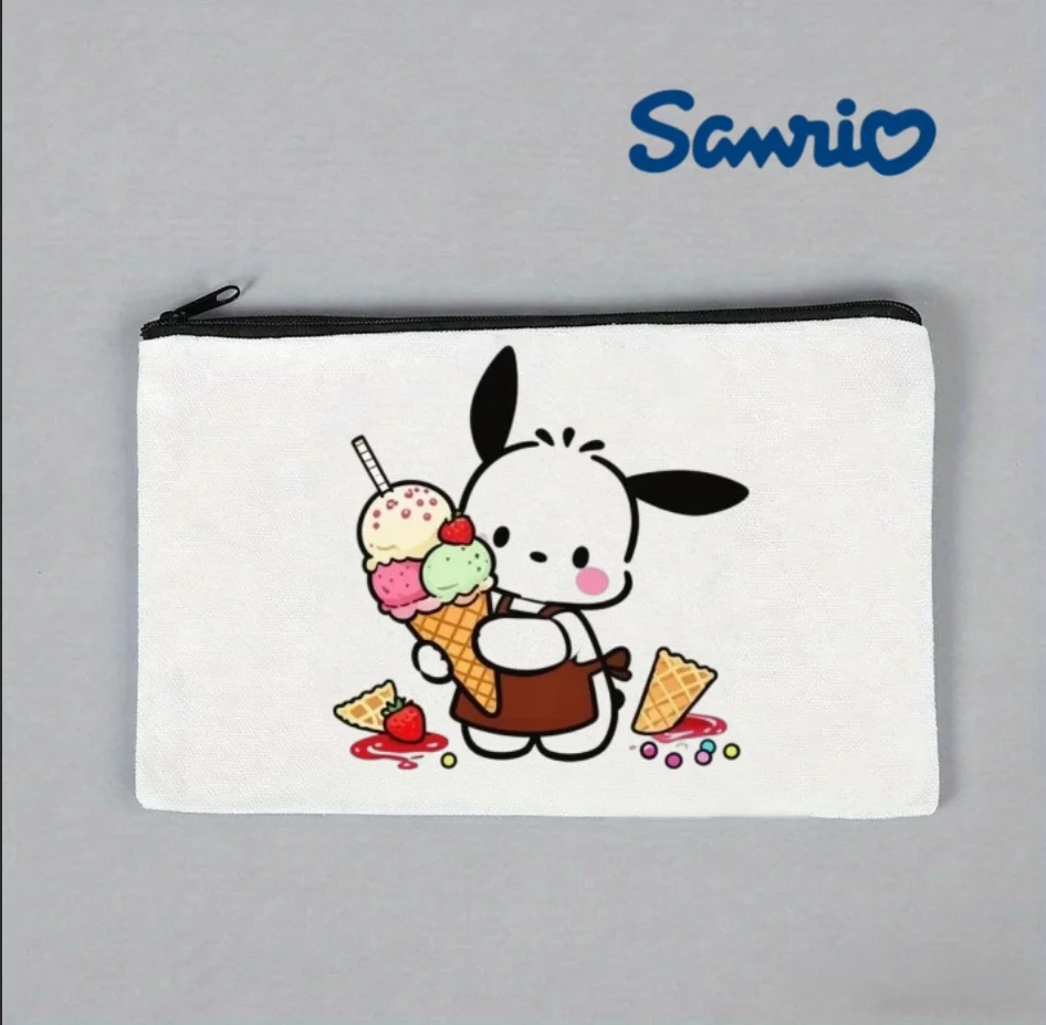 

1PC Cute Summer Sweet Pochacco Cartoon Canvas Makeup Bag 22×17cm Portable Toiletry Organizer Coin Purse
