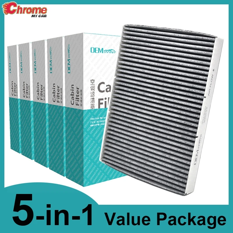 5x Car Pollen Cabin Filter Activated Carbon 1J0819644A 1J0 819 644 A For Audi A3 TT VW Polo Golf Beetle Jetta Vento Skoda SEAT