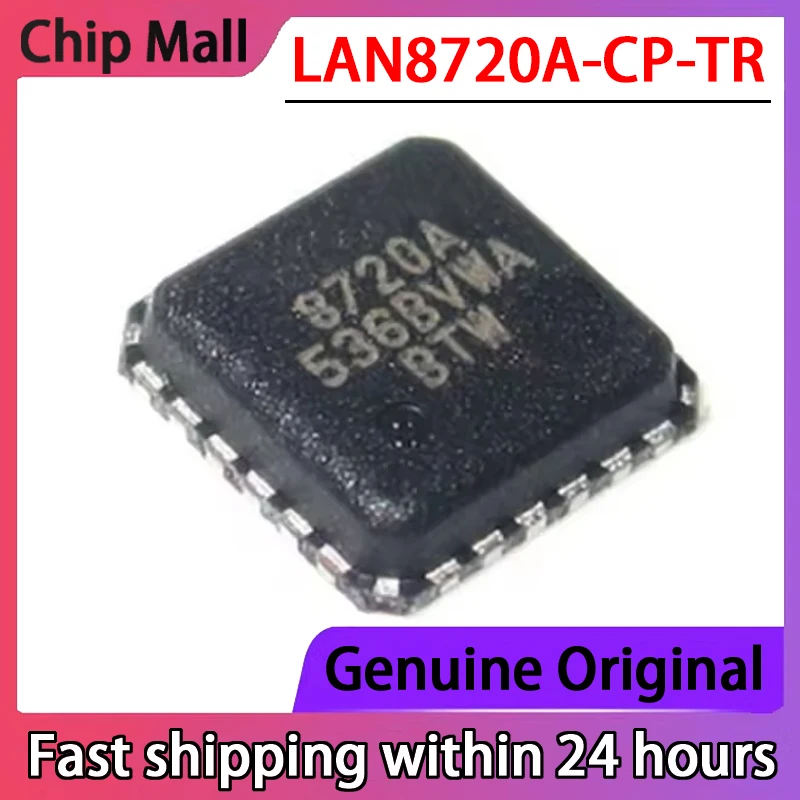 

2PCS New Original LAN8720A-CP-TR 8720A QFN-24 Ethernet IC Chip in Stock