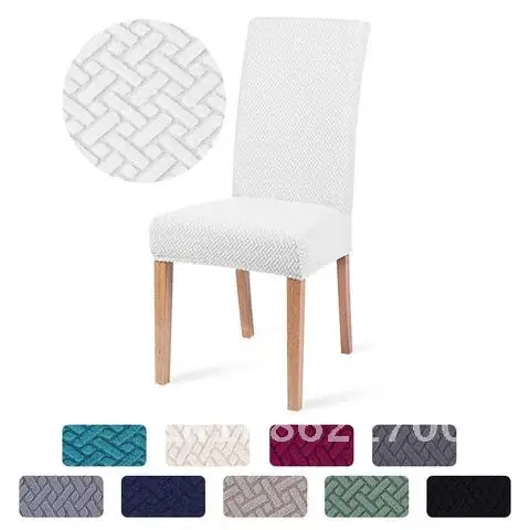 

Universal Size Chair Cover Solid Color Stretch Chair Slipcover Washable Seat Covers For Chairs Seat Banquet Protector 1/2/4/6PC