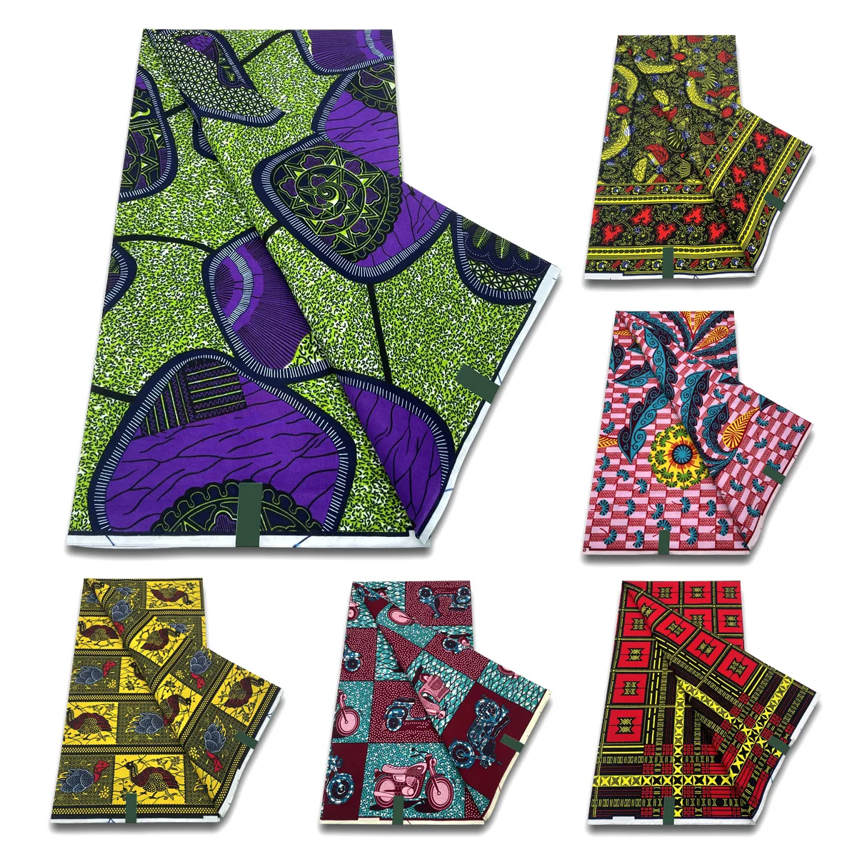 

High Quality Nigeria Batik Wax Fabric Tissu Pagne Veritable Original Ankara African Real Wax Prints Fabric 100% Cotton Ghana Wax