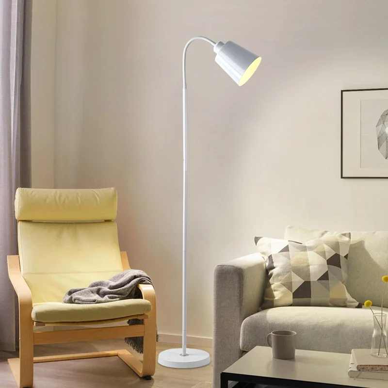 Nordic lampa podłogowa minimalistyczna regulowana dioda podłoga lampy do sypialni salon biurko szkolne wystrój domu Sofa światło