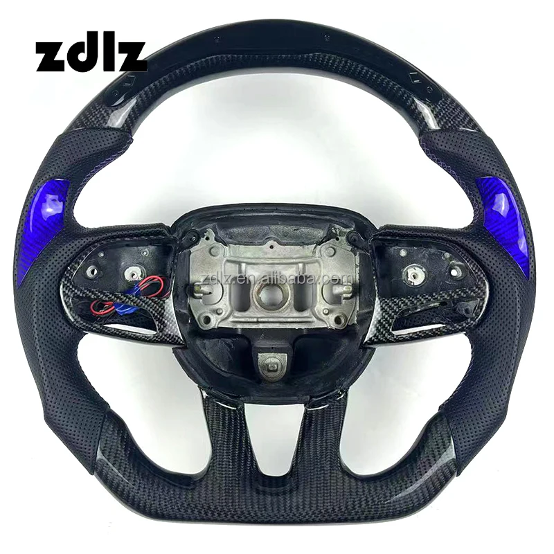 Car auto parts For dodge charger steering wheel Customizable LED carbon fiber steering wheel for dodge challenger steering wheel