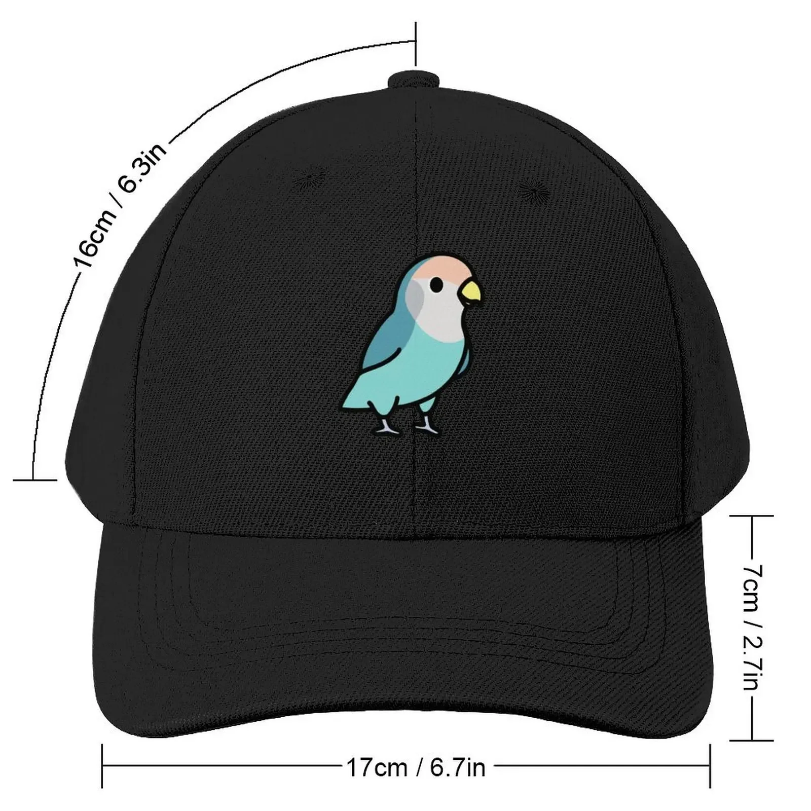 Blue Peach-Faced Lovebird Baseball Cap Fashion Beach hiking hat Hat Man For The Sun For Men Women's