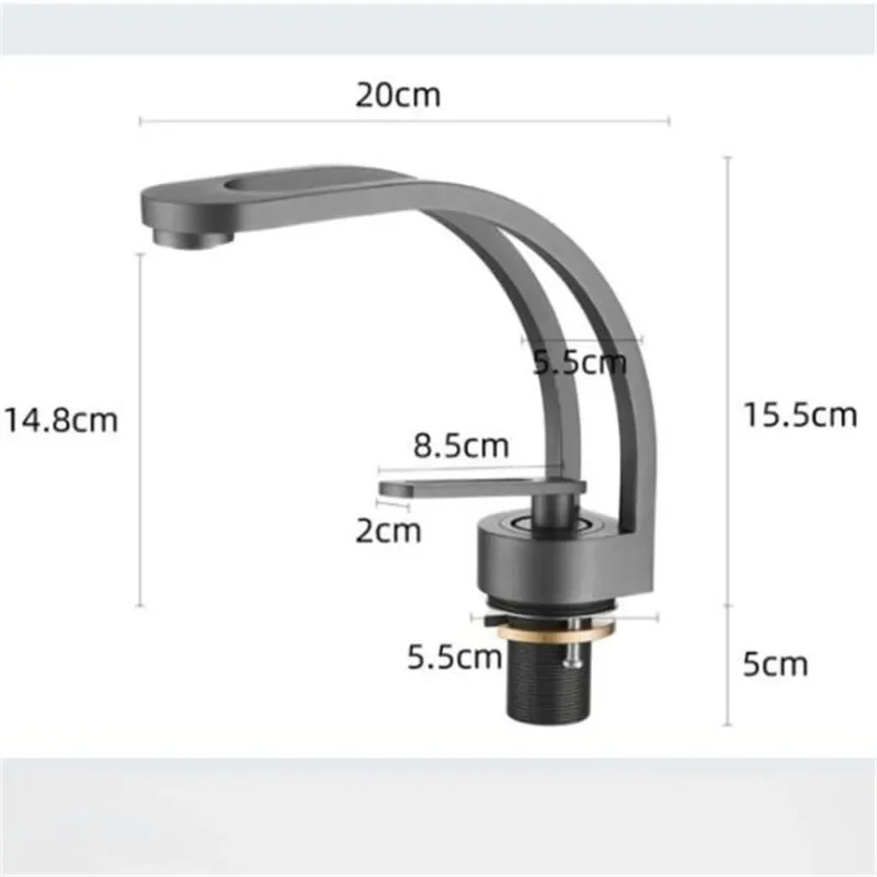Basin Faucet Brass Bathroom Mixer Tap Black Grey White Gold Wash basin Faucet Single Handle Hot and Cold Lavotory Faucet