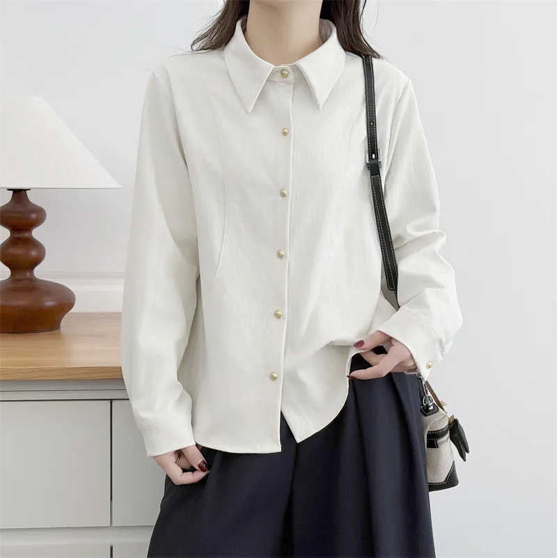 

XXXXL Fashion Plus Size Woman Clothing Shirt Spring 2025 Lapel Top Casual Blouses 2525