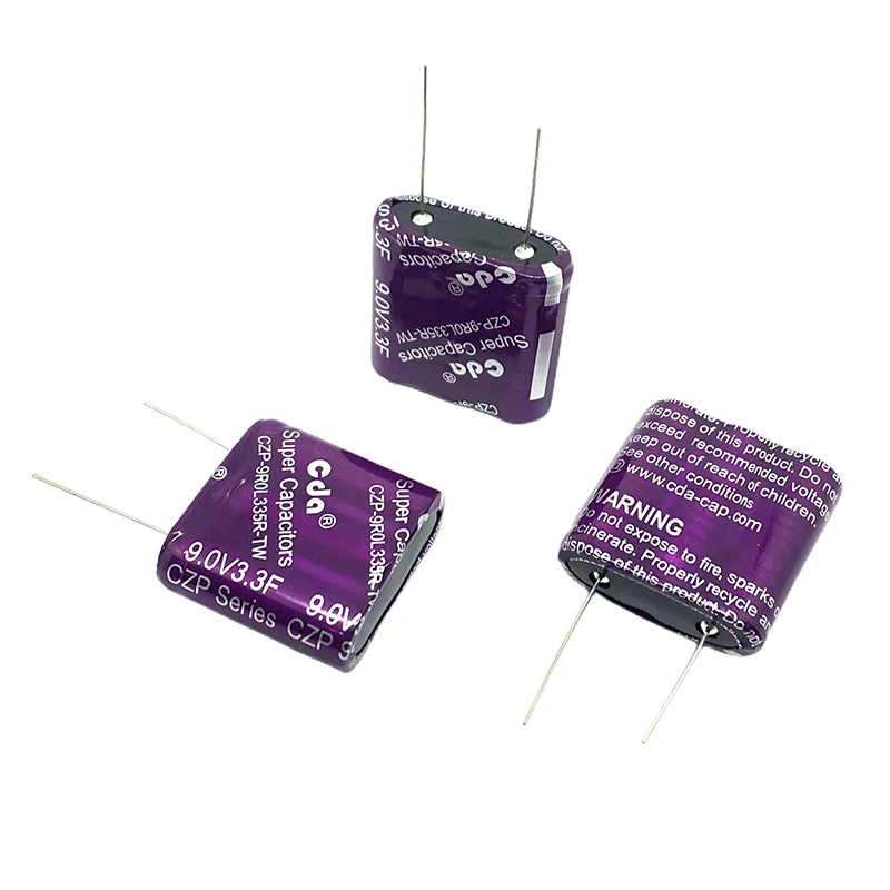 CZP-supercondensadores tipo CDA, 9V, 0.6F, CZP-9R0L604R-TW