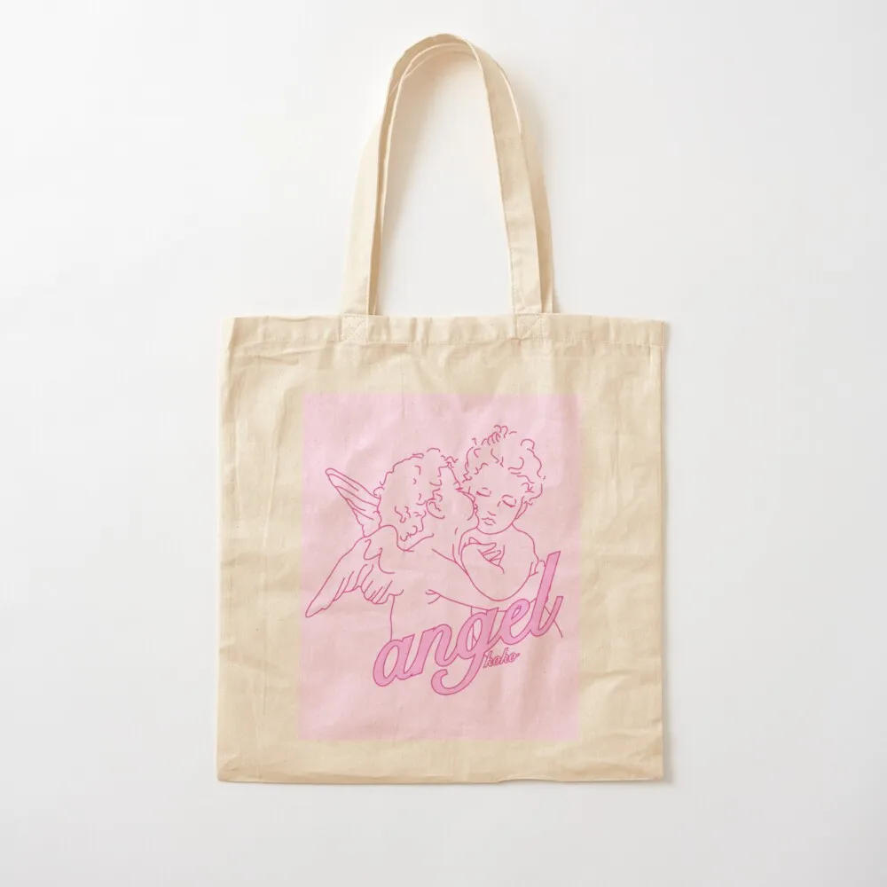 Light Pink Angel Tote Bag Canvas bag shopping trolley bag tote custom