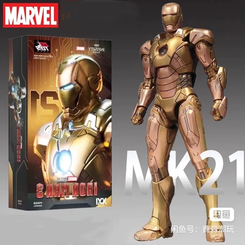 

New Genuine Comicave 1/12 Iron Man Marvel Anime Figure Armor Mk46 Joint Action Model Lighted Collection 75% Alloy Toy Gift Dolls