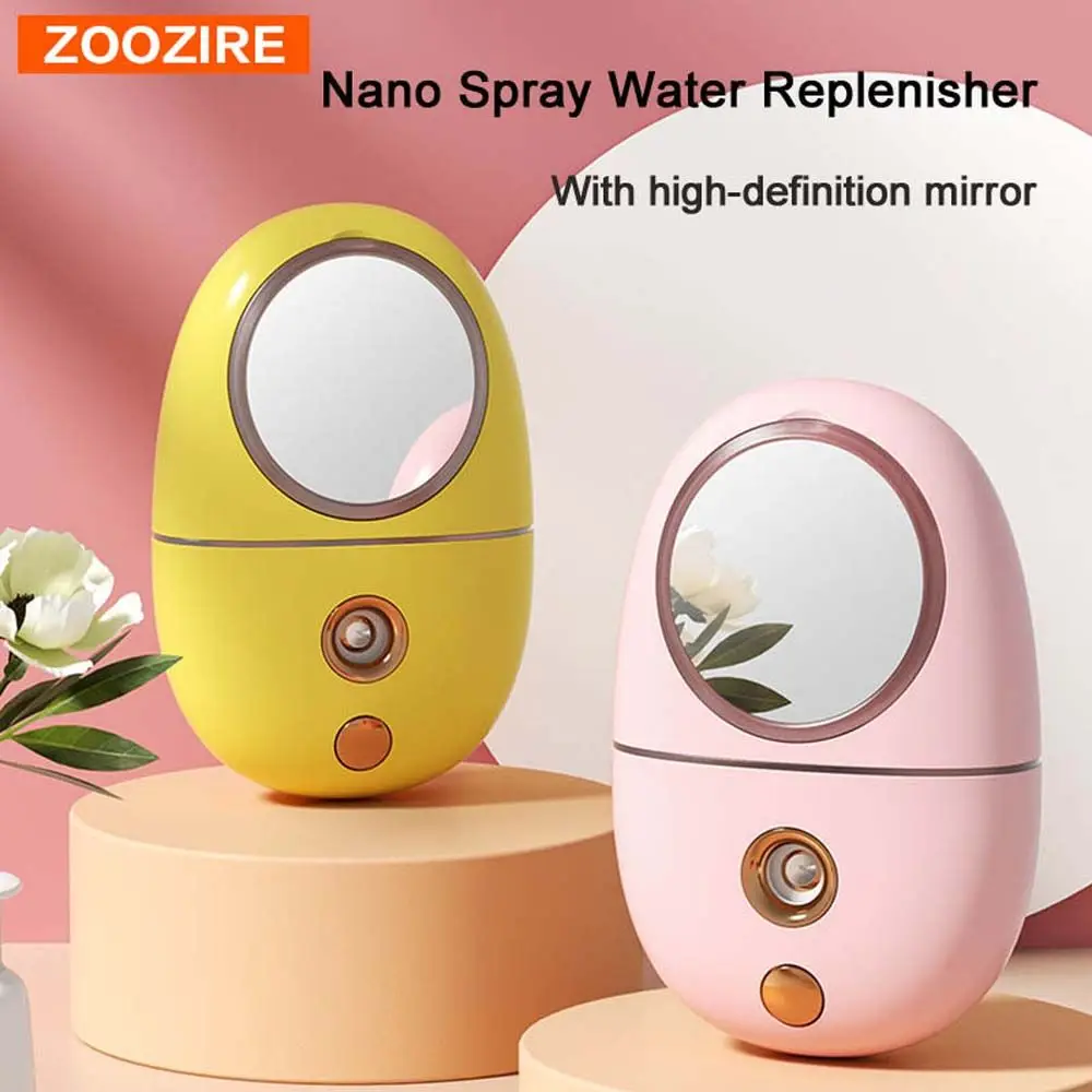 Aanvullingsinstrument Met Make-Up Spiegel Schoonheidstool Gezicht Sproeier Nano Gezichtsstomer Handheld Nano Sproeier Gezicht Mistger