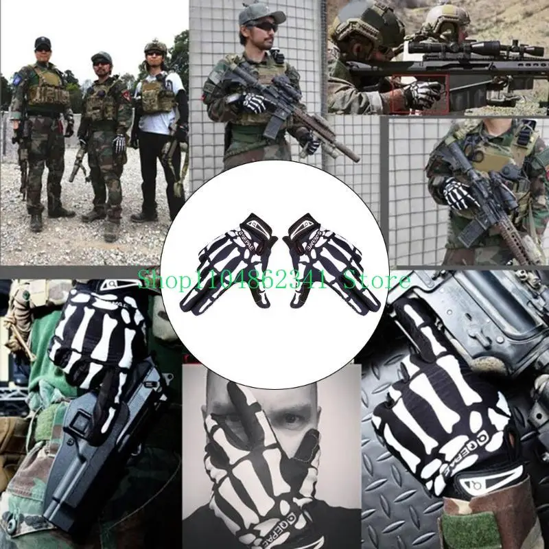 652f-大人用ハロウィン手袋-爪スケルトン柄-冬用-暖かい手袋-ティーン用