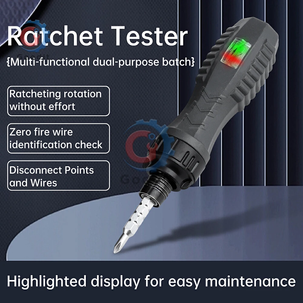 

24-250V Multifunctional Electrician Test Screwdriver AC Non-contact Induction Test Pen Voltage Tester Red Green Induction Lights