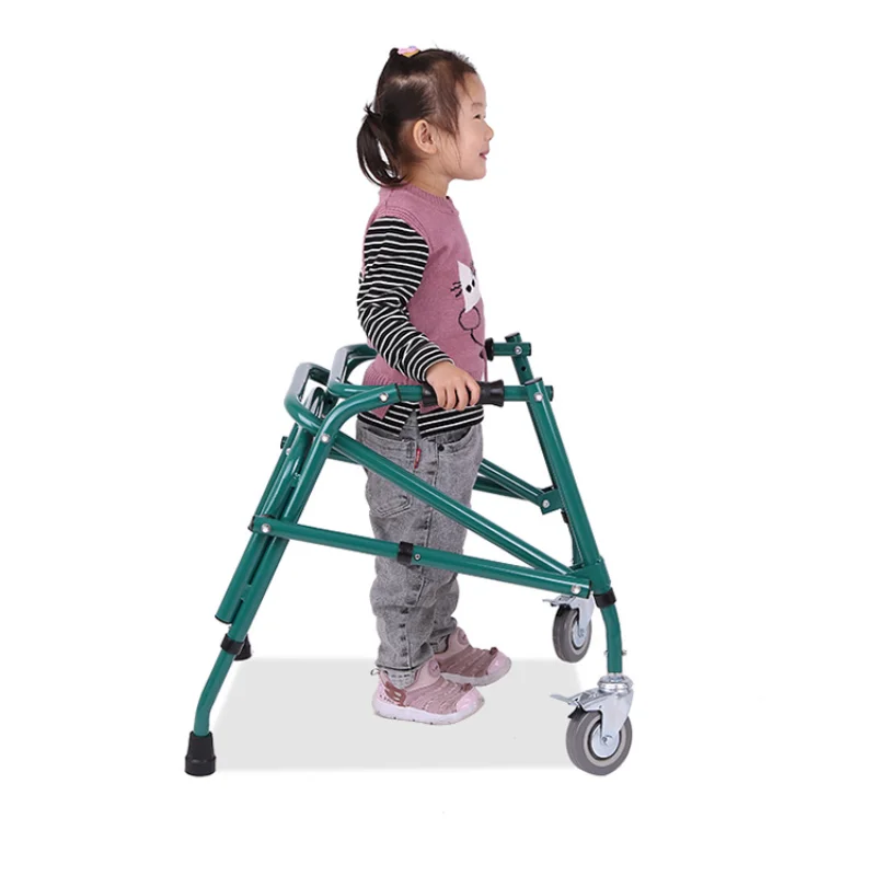 Orienteering four-wheeled children's cerebral palsy walker lower limb rehabilitation walker training standing frame walker