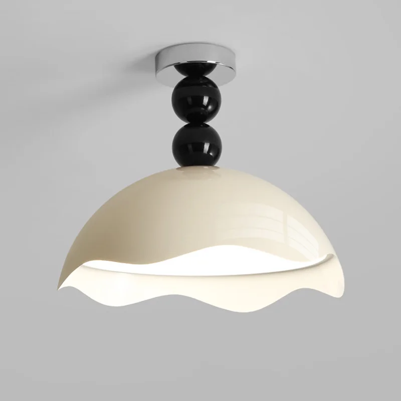 Cream Style Eggshell Ceiling Lamp LED Bedroom Living Room Ceiling Chandelier Room Decoration Warm Atmosphere Pendant Light