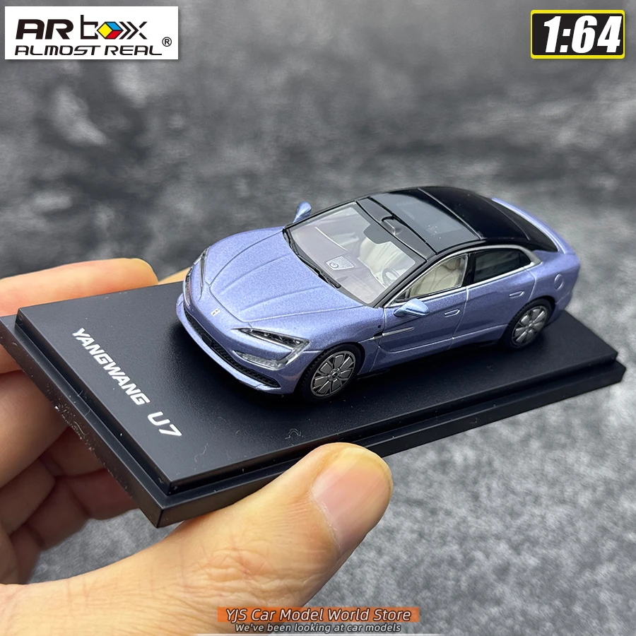 AR BOX نموذج مصبوب بالقالب 1:64 YANGWANG U7 نموذج سيارة قطع عرض ثابتة مجموعة هدايا العيد