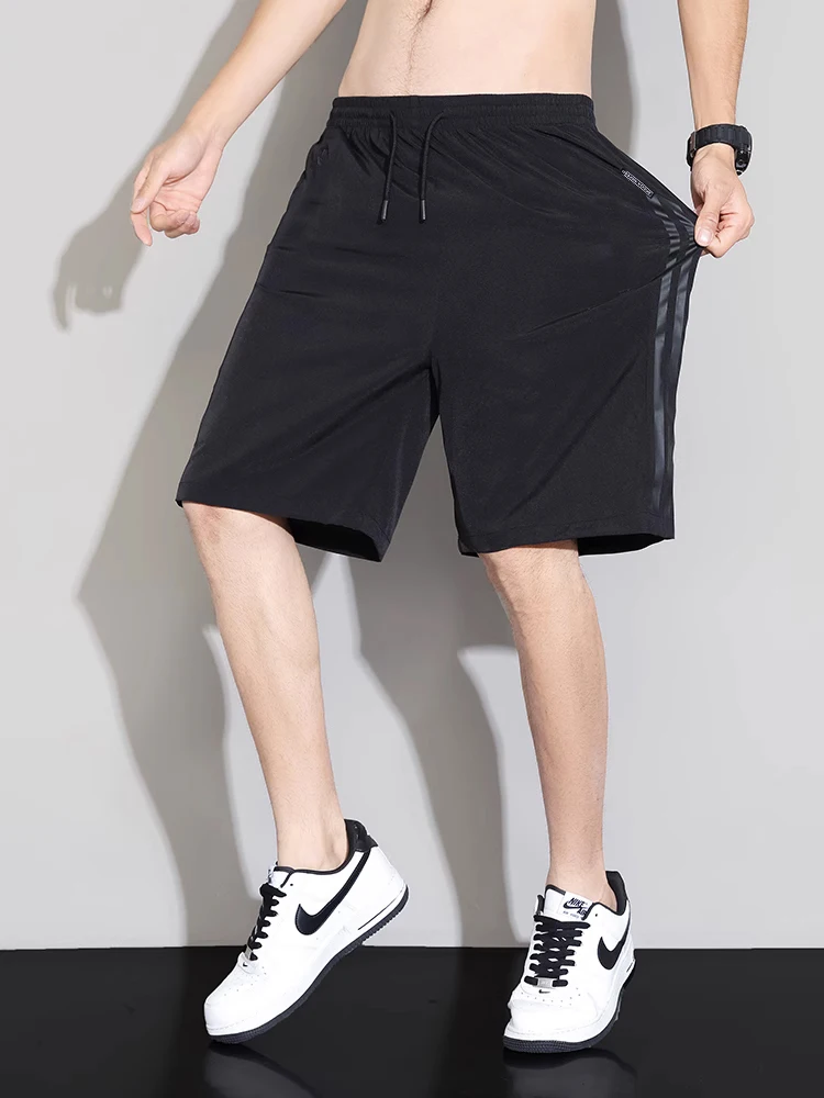 Summer New Youth No Ironing Shorts Mid Waist Sports Casual Loose Shorts