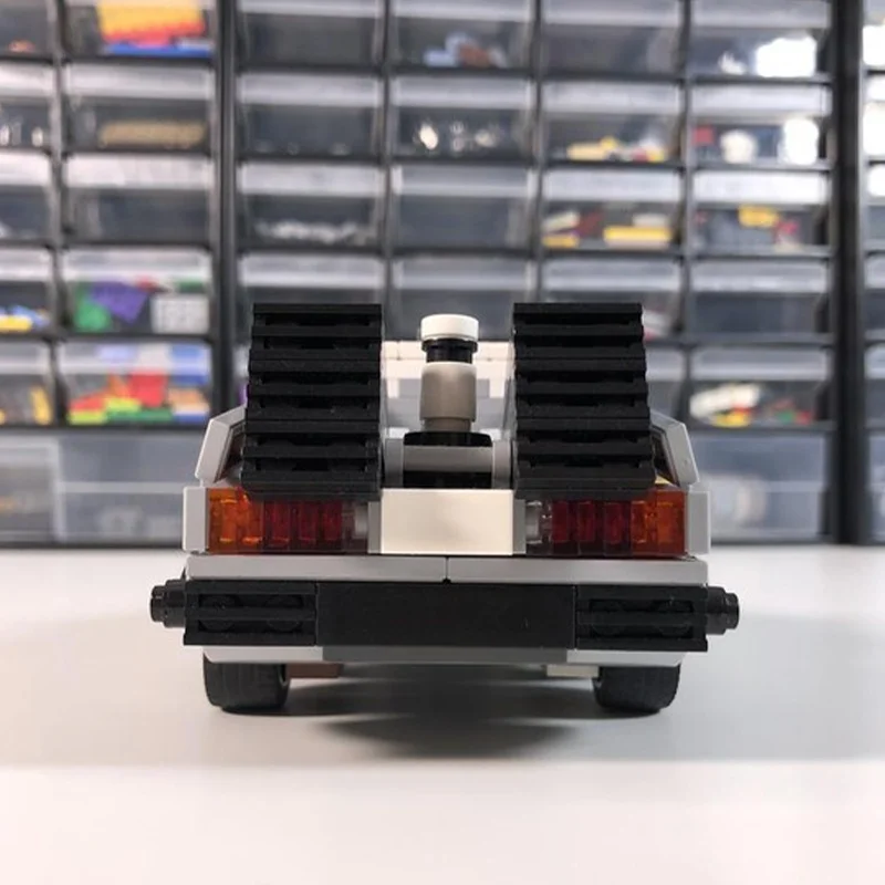 284 قطعة MOC Delorean آلة الزمن العودة المستقبل نموذج اللبنات الهندسة المعمارية هدايا عيد الميلاد تجميع فكرة لعبة الطوب للأطفال #3