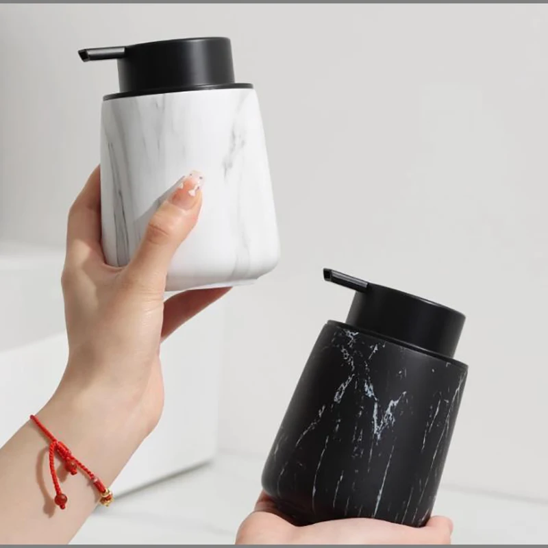 

300ml Marbled Lotion Bottle Resin Soap Dispenser High-end Bathroom Shampoo Shower Gel Lotion Storage Bottle Bathroom Accessories