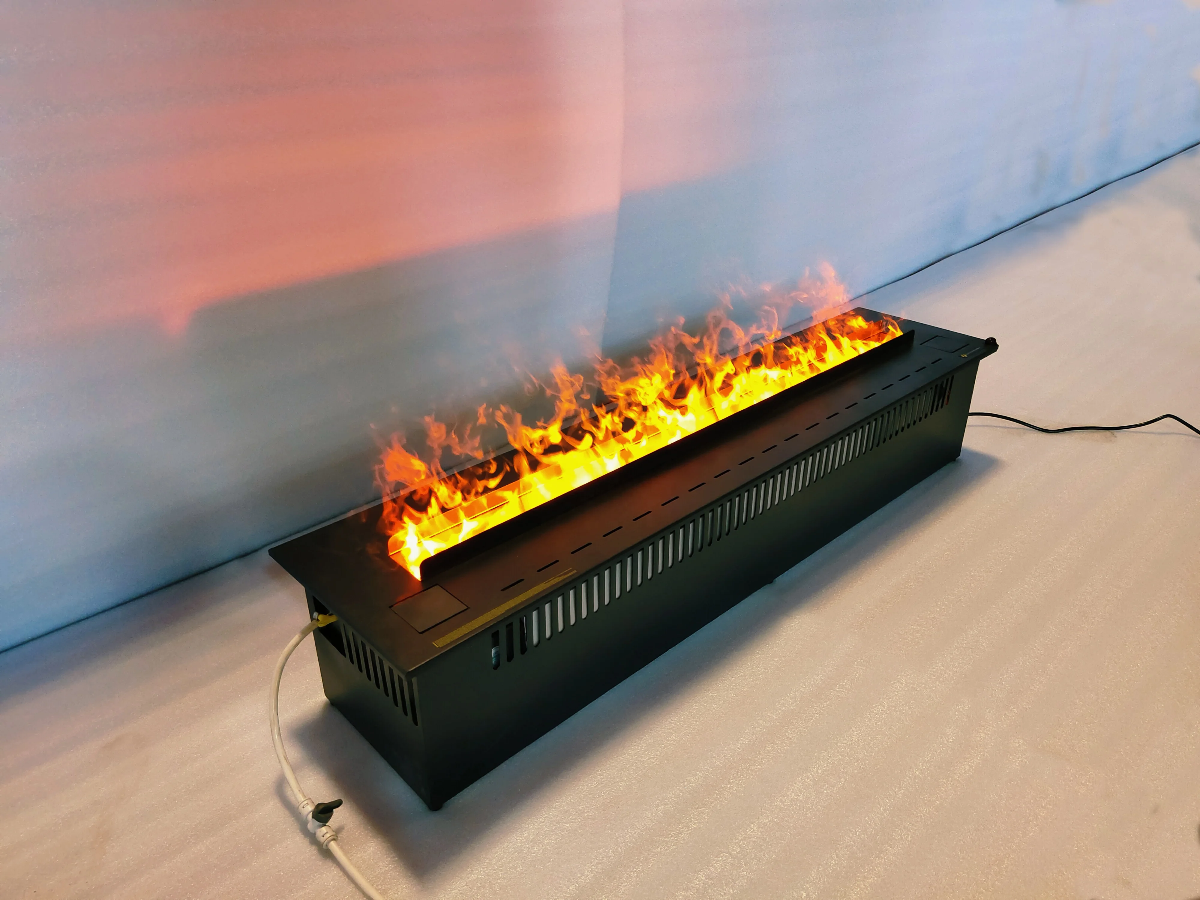 Modern 1000 MM Electric Wall Fireplace With Auto 3D LED Steel Construction Remote Control Features Installation Type Insert