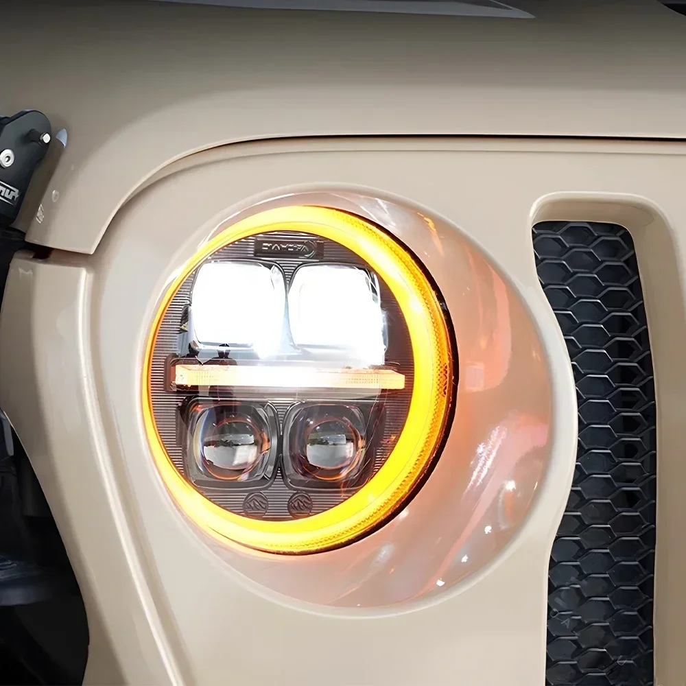 

Автомобильные фары для Jeep Wrangler JL JT 2018-2024, светодиодные передние лампы автомобиля в сборе, обновленная динамическая 4-я линза проектора, аксессуары