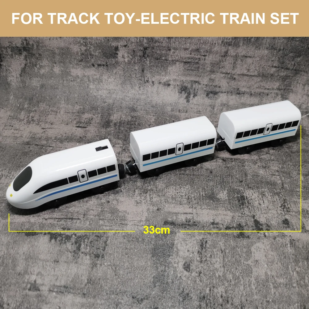 

Магнитный электропоезд, высокоскоростной набор поездов, совместимый с деревянной дорожкой, игрушками для небольших поездов, W04