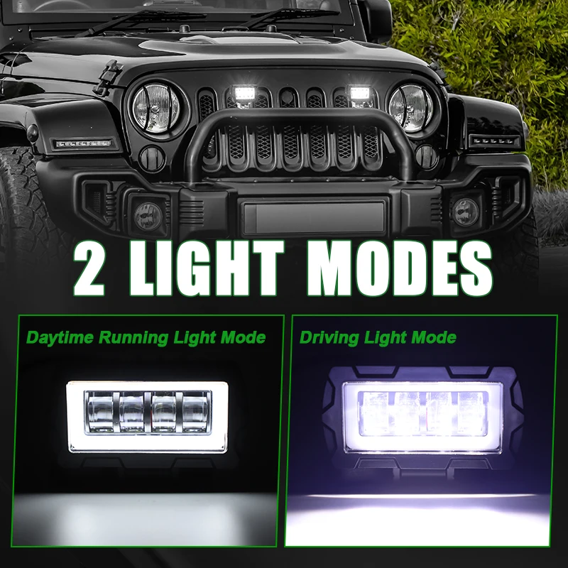 4'' 5 inch 7D Car LED Light Bar Offroad 4x4 Spotlight Fog Lamp 12V 24V Angel Eye Driving Work Light for Truck Tractor SUV ATV