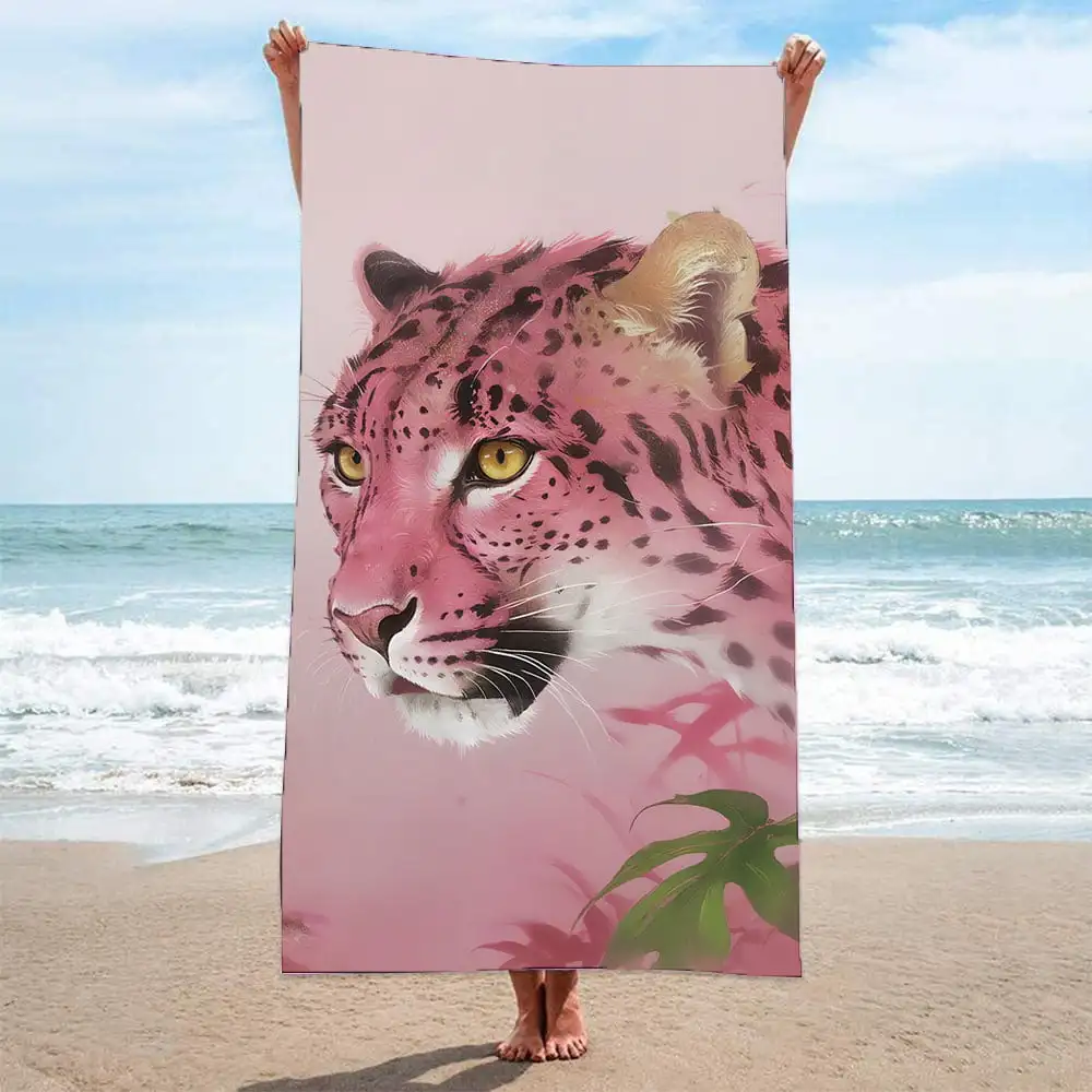 

Cool Leopard Panther Large Microfiber Beach Towel,Sports Gym,Pool,Swim Club,Holiday Xmas Birthday Gift,Drop Shipping,Wholesale