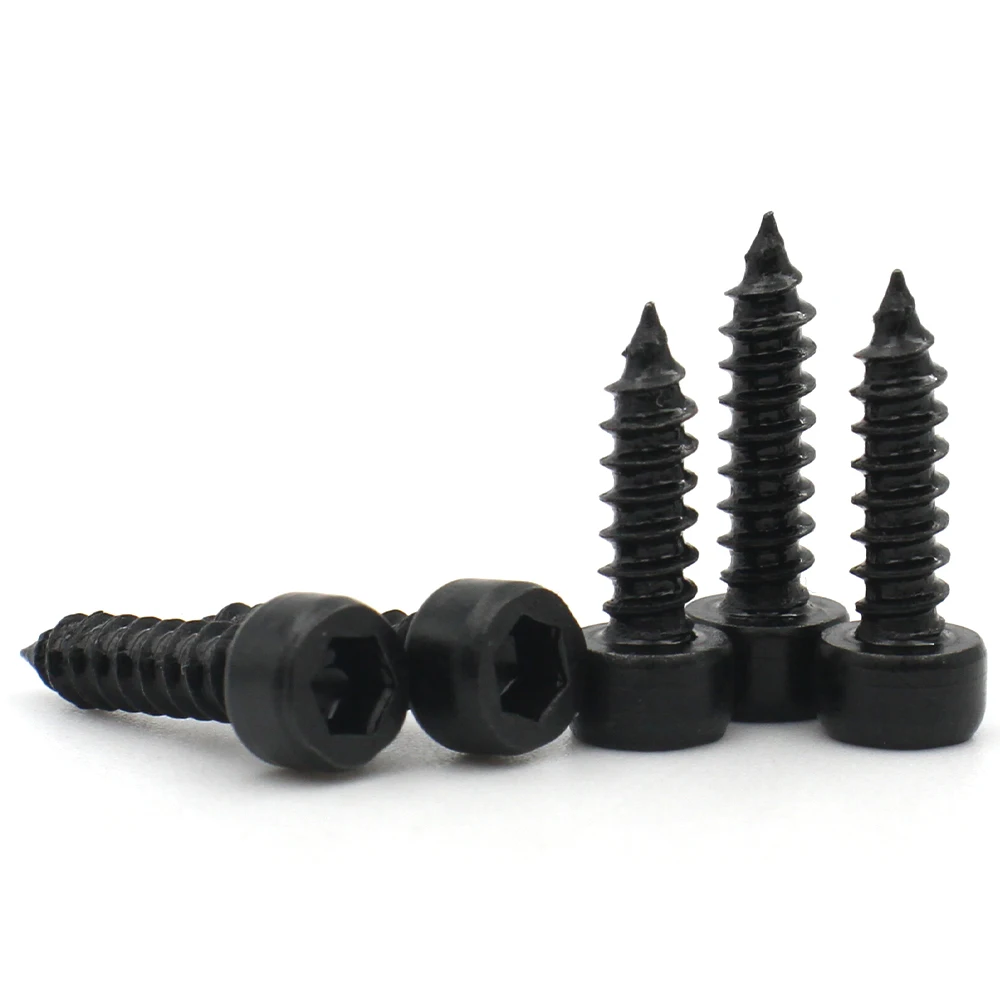 M1.7～M5 黒/ニッケル亜鉛メッキ炭素鋼六角穴付き皿頭セルフタッピングねじ