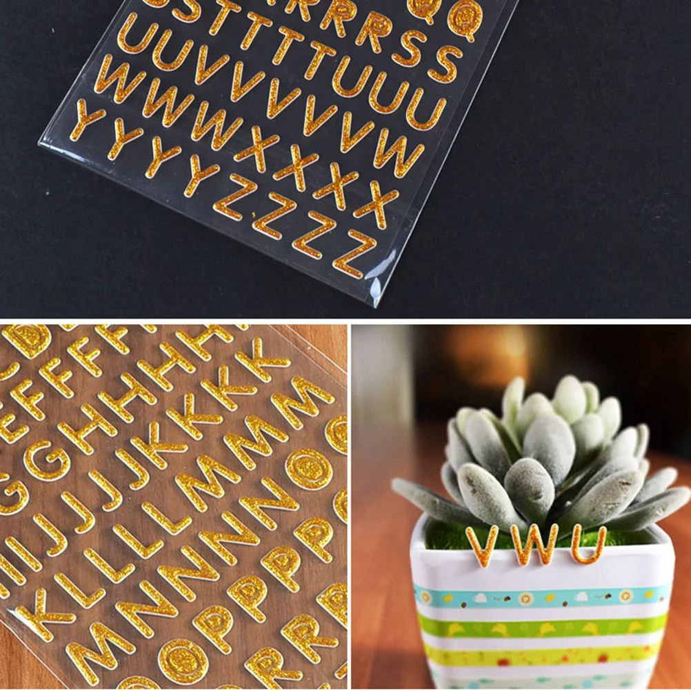 

6pcs 6 Sheets Foam Stickers Alphabet Letters Kids DIY Decor Scrapbooking Crafts Colorful Peel Stick Home School Decoration No