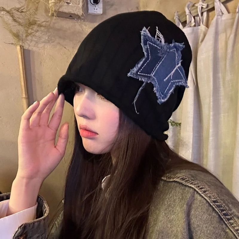 Autumn and Winter New Stars Sweet Cool Baotou Hat Female Big Head Around Pile Pile Hat Cold Hat Man