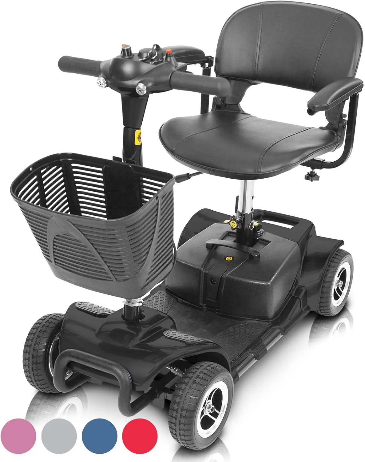 

4 Wheel Mobility Scooter - Electric Powered Wheelchair Device -Compact Heavy Duty Mobile for Travel,Adults,Elderly - Long Range