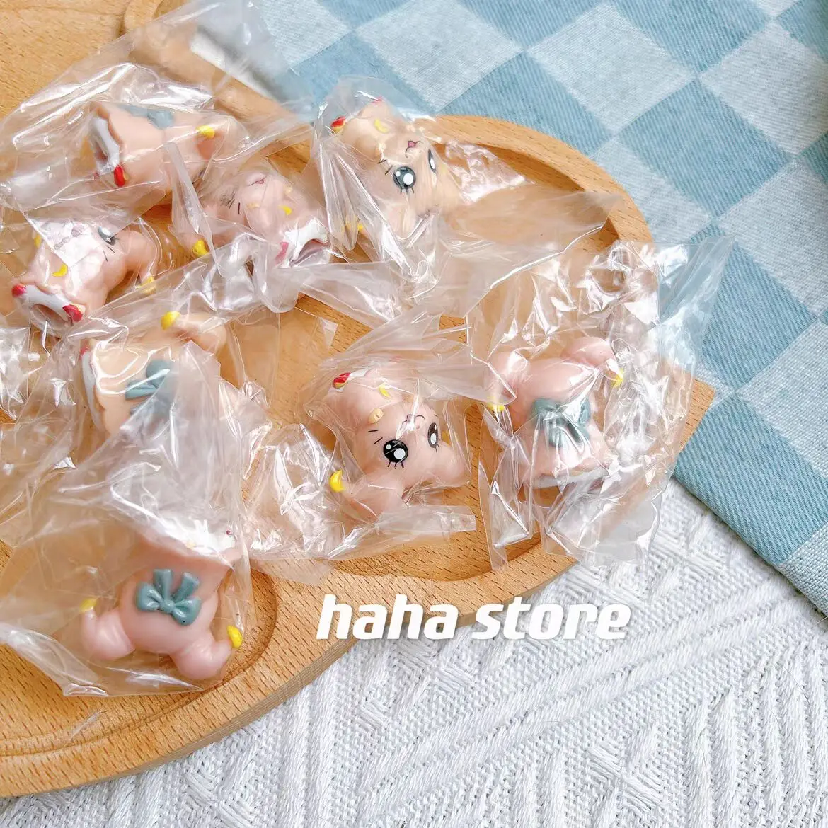 Cute Hamtaro Bijou Pink Ghost PVC Keychain Ball Key Chain Mini Kawaii Hamster Keychains Keyring Small Gifts