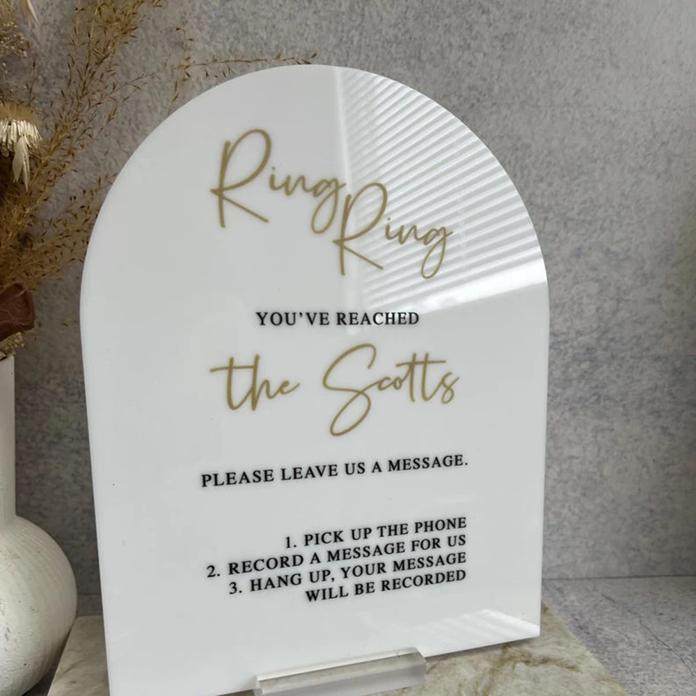 Personalized Acrylic Plaque Customization Logo Customization Text Logo or Photo Suitable for Wedding Event Store Counter Display