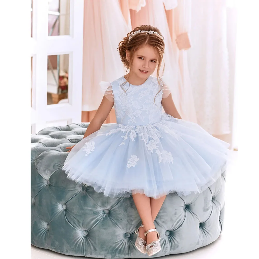 KYDYNQJ Flower girl dress tutu, Flower girl dress tulle, Flower girl dress baby, Flower girl dress dusty blue/Custom Made