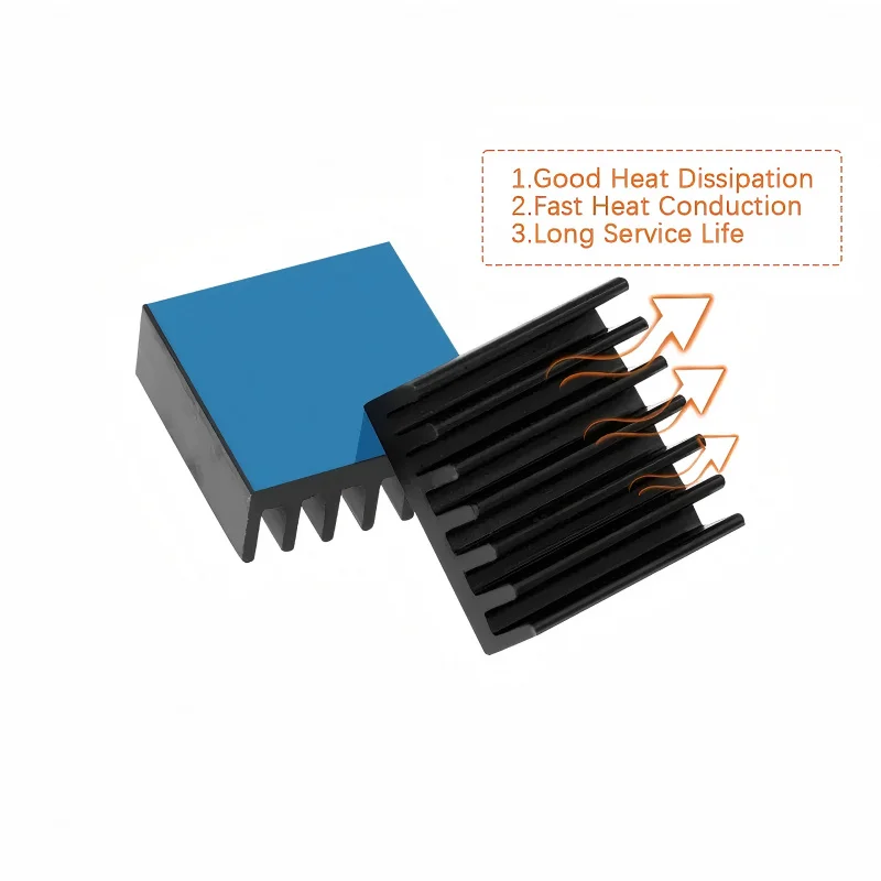 30/60pcs Mini Heatsink Kit Cooler Heat Sink for Cooling VRM Stepper Driver MOSFET VRam Regulators (8.8mmx8.8mmx5mm) Black