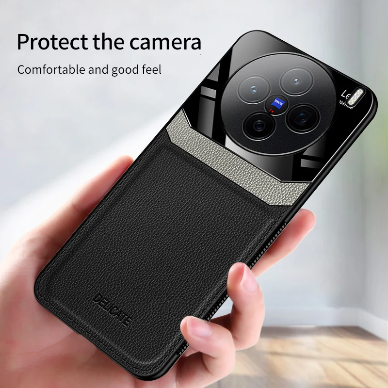 For VIVO X200 Pro Case Luxury PU Leather+hard PC Lens Protective Back Cover Case For VIVO X200Pro Mini X100Ultra X100S Pro shell