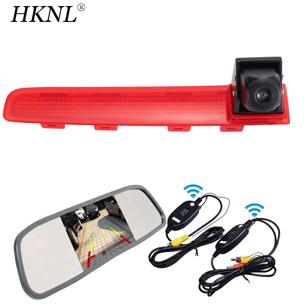 

HKNL CCD Car Rear View Camera With Mirror 2.4GHZ Wireless For VW T5 Multivan T6 Caravelle Bremsleuchte Brake Light MPV SUV Bus